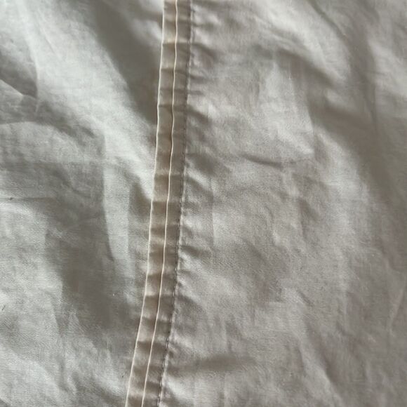 Set (2) Creamy Beige 100% Cotton 540 Thread  Kirkland Embroidered Pillowcases - Picture 12 of 16